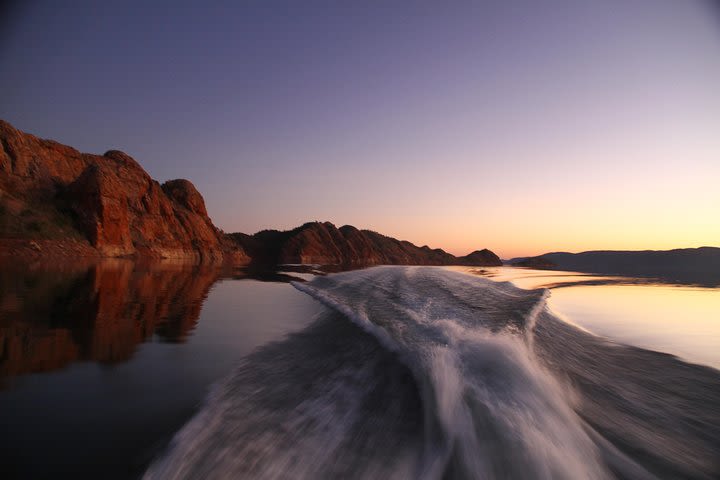 Lake Argyle Sunset Magic Cruise Departing Lake Argyle image