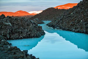 A view of the Blue Lagoon in Iceland