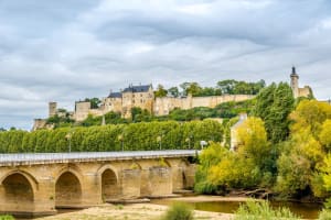 Historic town of Chinon in the Loire Valley