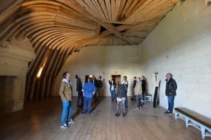 Small group visiting Loire Valley castles with guide