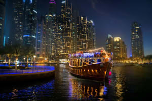 Tour Dubai: Marina Luxury Dhow Cruise with 5-Star Indian Dinner 4