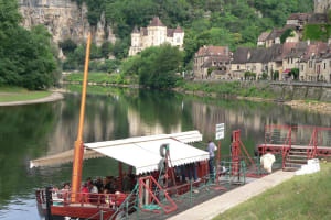 Panoramic view of the Dordogne River and surrounding countryside