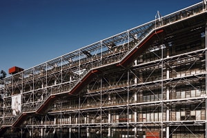 Exterior view of the Centre Pompidou in Paris
