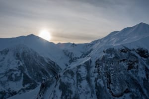 Gudauri mountains in winter