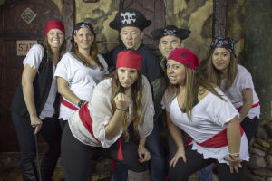 Team members dressed up as Pirates at Pirates Cove Orlando