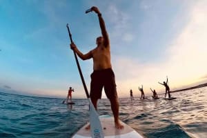 Guided Paddleboard Tour At Sunset Caribbean Sea - For All levels 3