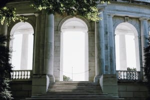 Stone arches and steps at Arlington National Cemetery