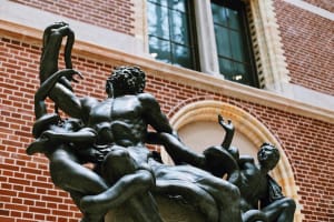 Sculpture outside the Rijksmuseum in Amsterdam