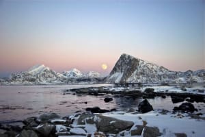 From Svolvær: Winter Photo Tour Henningsvær & Haukland Beach 4