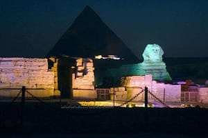 Sound and light show at Giza Pyramids With Dinner on Pyramids View Restaurant Roof 3