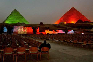 Sound and light show with Dinner with Pyramids view Roof Top Restaurant  3