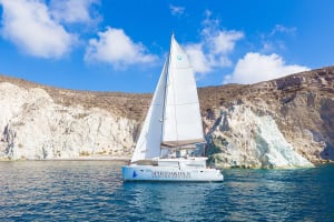 Santorini Catamaran Cruise with BBQ & Drinks 4