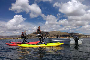 Water Bike to Uros Floating Islands at Lake Titicaca 3