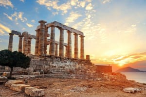 Sunset at Temple of Poseidon 3