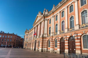 Historic Capitole building on Place du Capitole in Toulouse, France