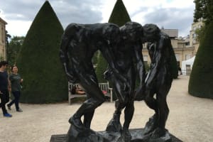 Rodin sculpture The Burghers of Calais in the museum gardens