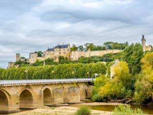 Historic town of Chinon in the Loire Valley