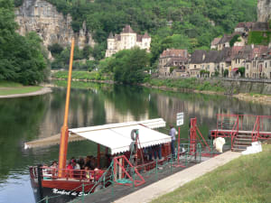 Panoramic view of the Dordogne River and surrounding countryside
