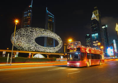 Dubai Night Tour: 1h 45mins Panoramic Night Tour on Open-Top Bus with recorded commentary in 6 languages 2