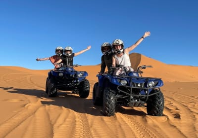 Quad biking in the Merzouga desert during the 4 day tour from Marrakech