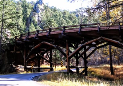 Pigtail Bridges of Iron Mountain Road in the Black Hills of South Dakota