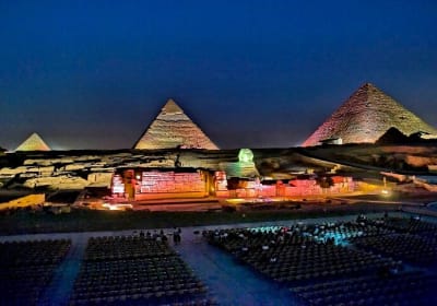 Sound and light show at Giza Pyramids With Dinner on Pyramids View Restaurant Roof 2