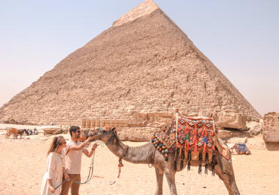 Camel Ride Trip at Giza Pyramids During Sunrise Or Sunset 2