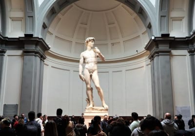 Early Viewing of Michelangelo's David 2