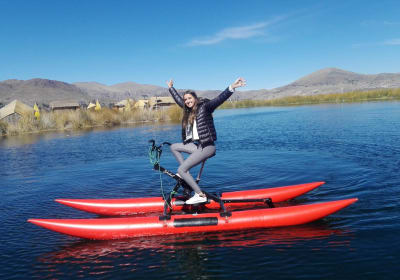 Water Bike to Uros Floating Islands at Lake Titicaca 2