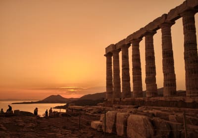 Sunset at Temple of Poseidon 2