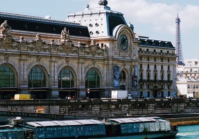 Exterior of the Musée d’Orsay beside the Seine in Paris