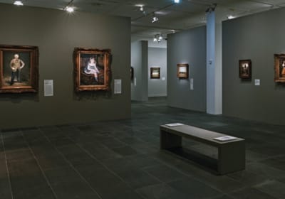 Paintings displayed in a gallery at the Musée de l’Orangerie