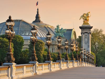 Paris bridges crossing the Seine River