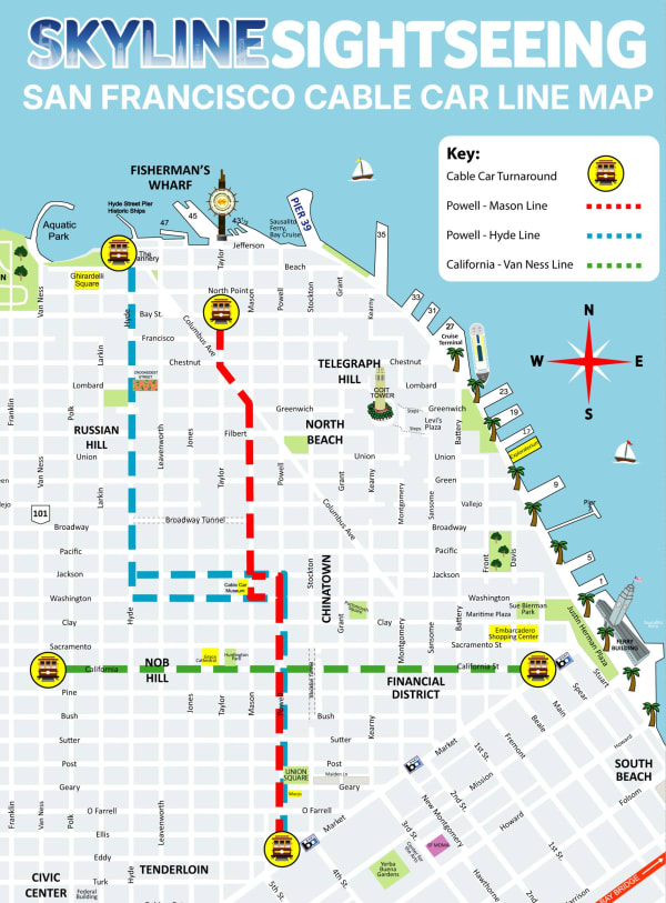 San Francisco Cable Car Map
