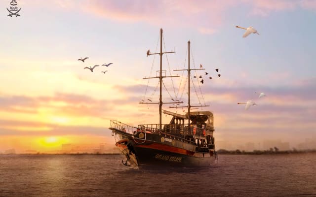Tour Dubai: New Year's Eve Canal Pirate Ship Dinner Cruise