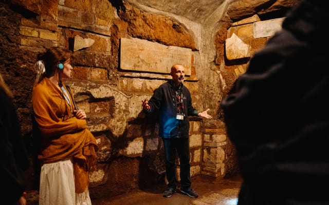 Alone in Rome's Catacombs: After-Hours Tour with Bone Crypt
