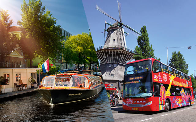 Hop on Hop off bus + Amsterdam Canal Cruise