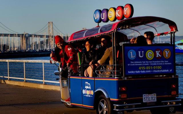 San Francisco Sunset or Evening Private Group Tour Lucky Tuk Tuk