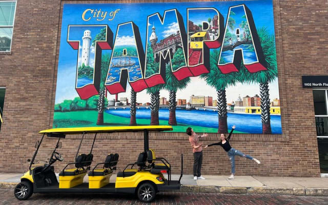 Iconic Tampa Tour in a Golf Cart