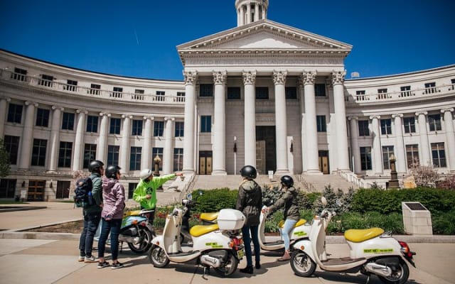 Denver Guided Sightseeing Tour on Motor Scooters