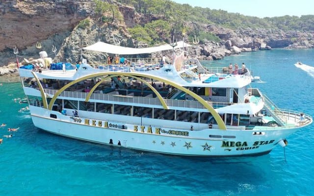 Kemer Mega Star Boat Trip from Antalya