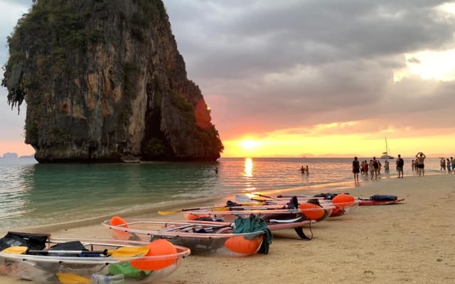 Krabi Railay & Phra Nang Beach Kayaking with Glow Plankton