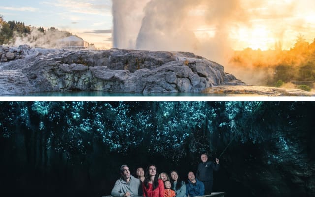 Waitomo Caves & Rotorua Te Puia Tour