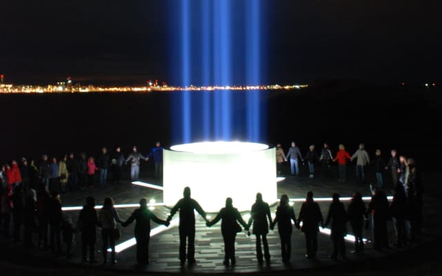 Imagine Peace Tower Tour on Viðey Island