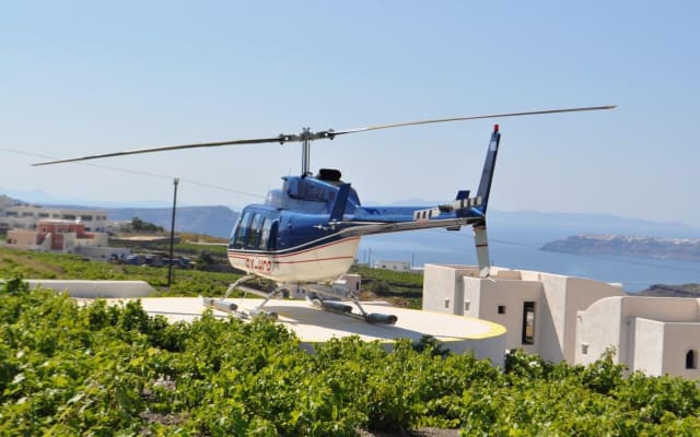 Private Helicopter Transfer from Crete to Santorini