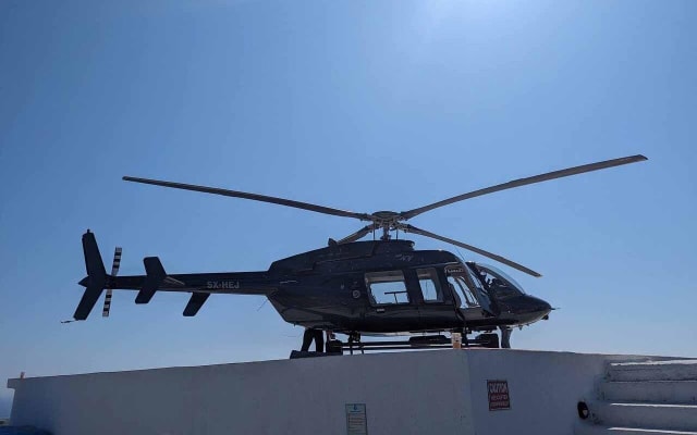Private Helicopter Transfer from Elounda to Santorini