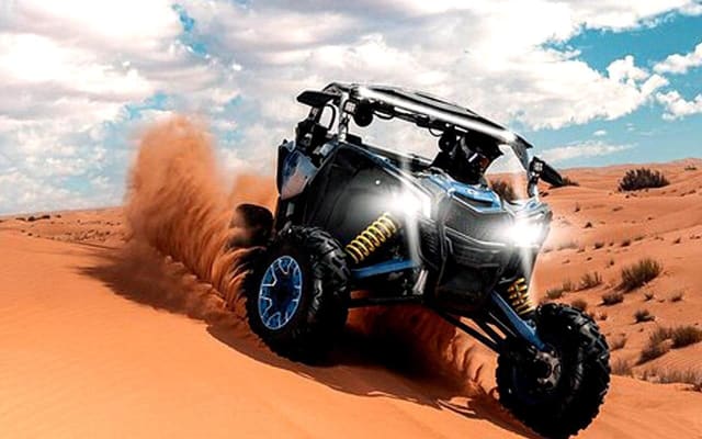 CAN-AM Buggy Adventure with Camel Ride and Sand Skiing in Dubai