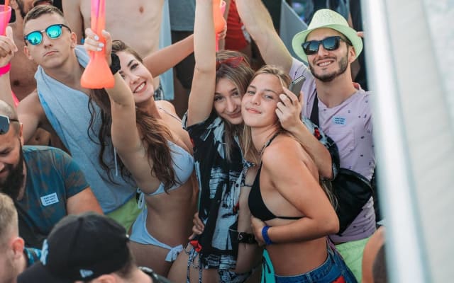 Pula Boom Boat Party Cruise with DJs & Swim Stop