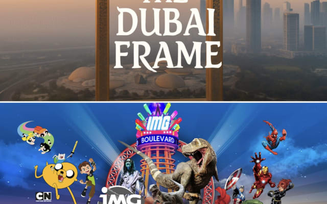 Dubai Frame and IMG Worlds Combo 