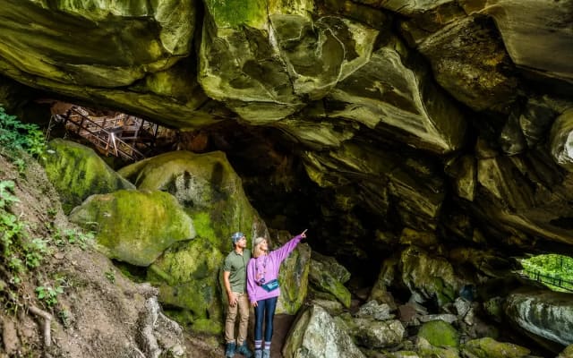 Caverna Volcánica y Saltos Llallalca Huilo Huilo